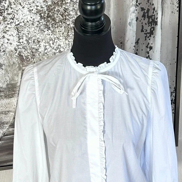 ba&sh Women's 100% Cotton White Joon Top - Size‎ Small - Picture 5 of 12